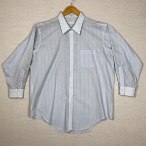 Vtg Arrow Button Up Dress Shirt Mens 2XL Big Long Sleeve USA Union Made Retro